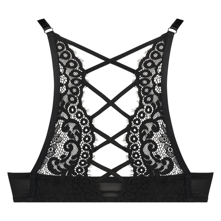 Biustonosz usztywniany z fiszbinami push-up Cardi, Czarny