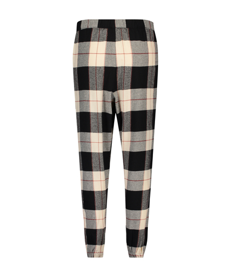 Petite Twill Check Pyjama pants, Czarny