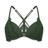 Usztywniony biustonosz push-up z fiszbinami Miley, Zielony