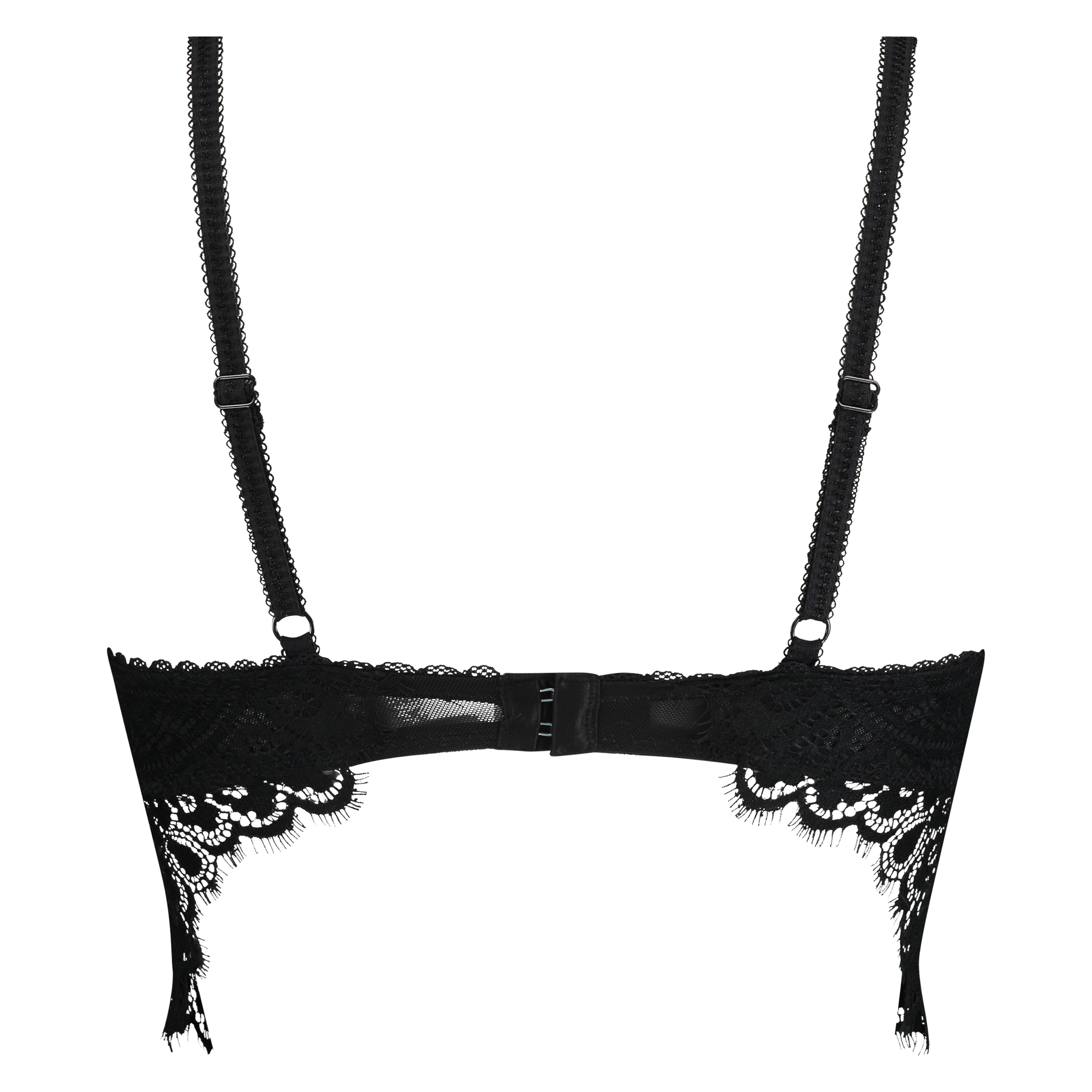 Alicia Padded Underwired Longline Bra, Czarny, main