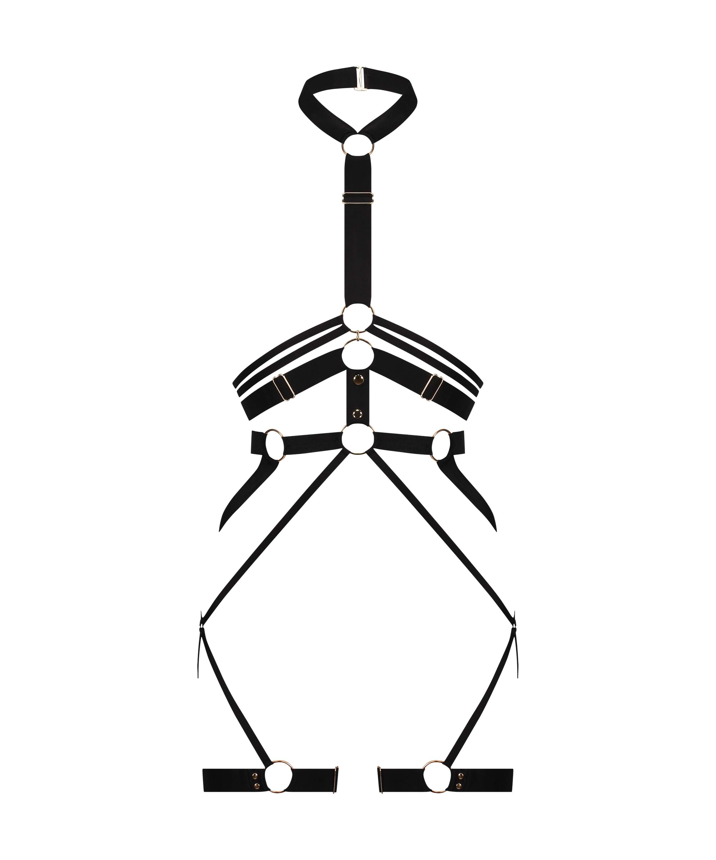 Private Uprząż ze sztucznej sk&oacute;ry, Czarny, main