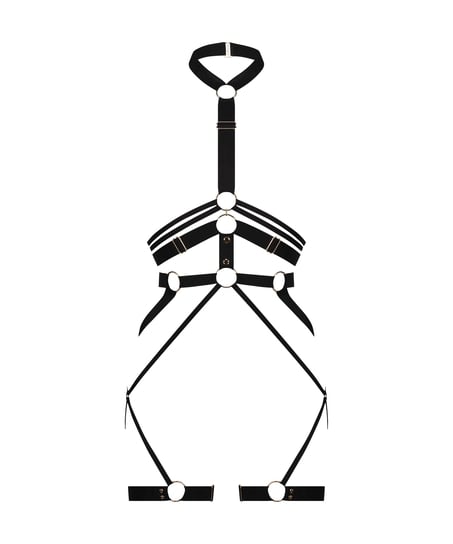 Private Uprząż ze sztucznej sk&oacute;ry, Czarny