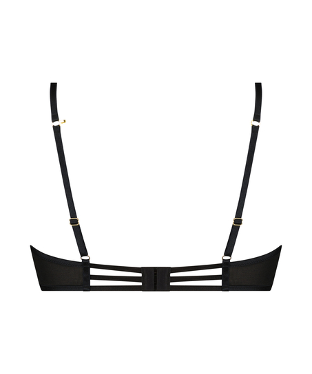 Nieusztywniony biustonosz z fiszbinami Effie, Czarny