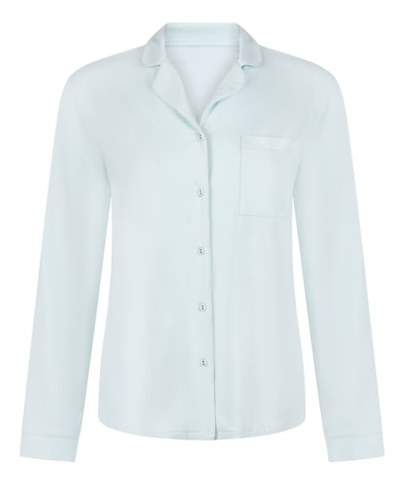 Narzutka Essential z dżerseju z długim rękawem, Niebieski