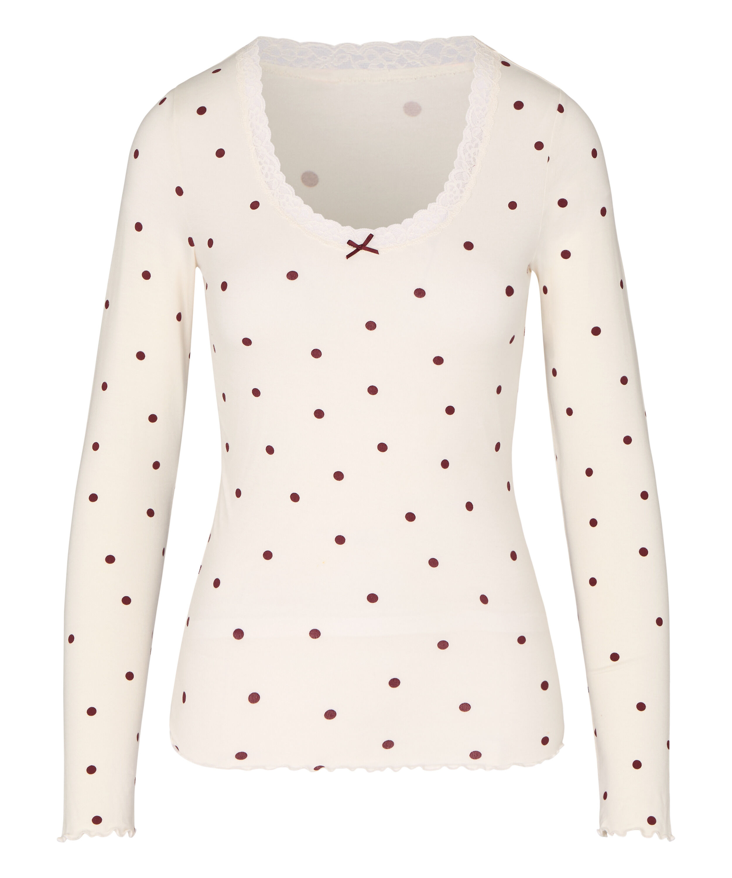 Top Lace Dot, Biały