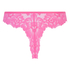 Niewidoczne pod ubraniem stringi z koronkowym tyłem, R&oacute;żowy