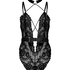 Body z otwartym krokiem Brandy Private, Czarny