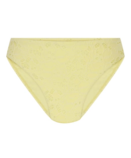 Szydełkowy d&oacute;ł od bikini Crochet, Ż&oacute;łty