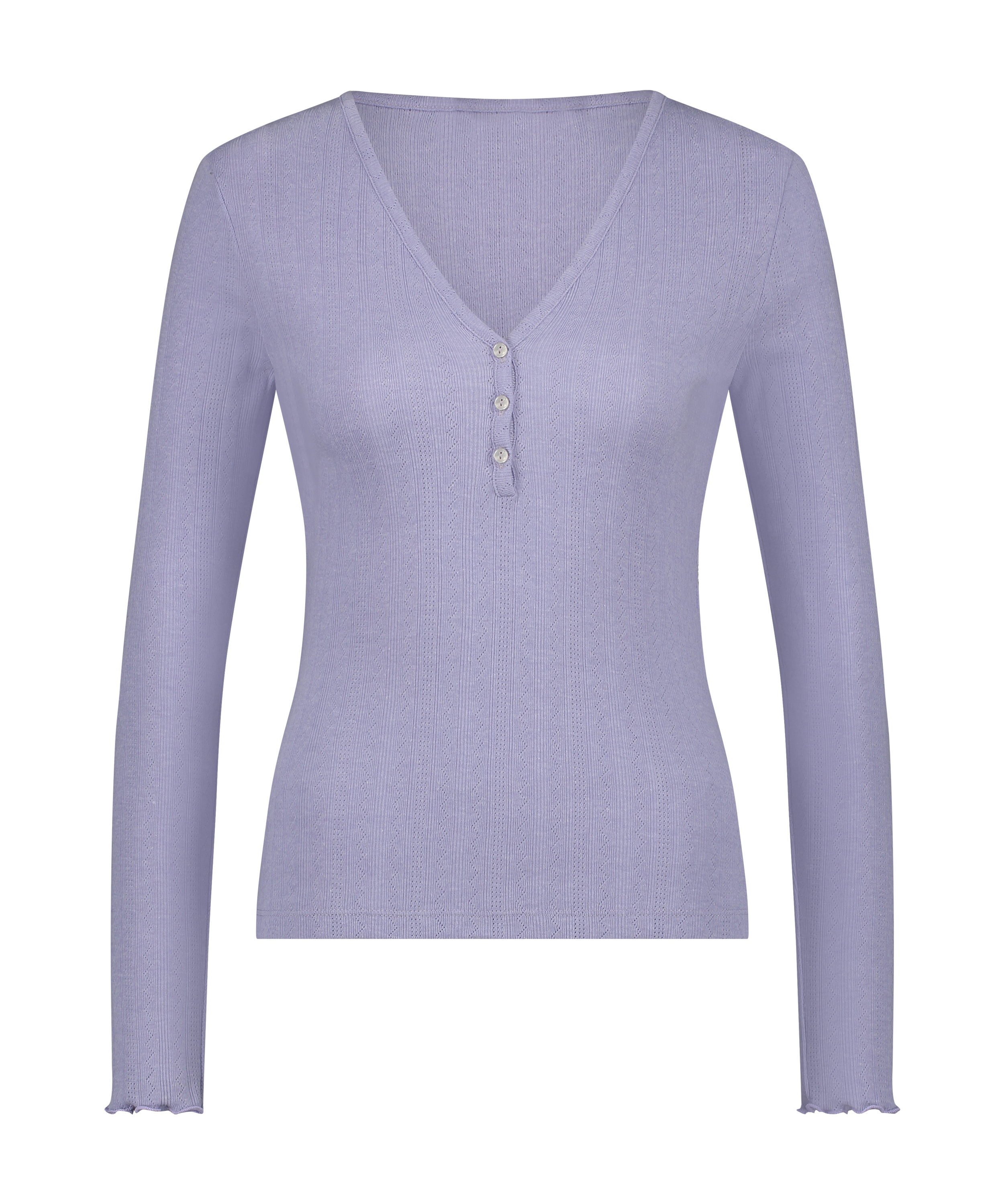 Top od piżamy Henley, Fioletowy, main