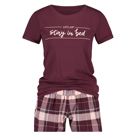 Short pyjamas set, Czerwony