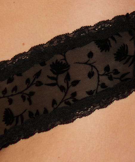 Brazyliany w kształcie litery V z siateczki, Czarny