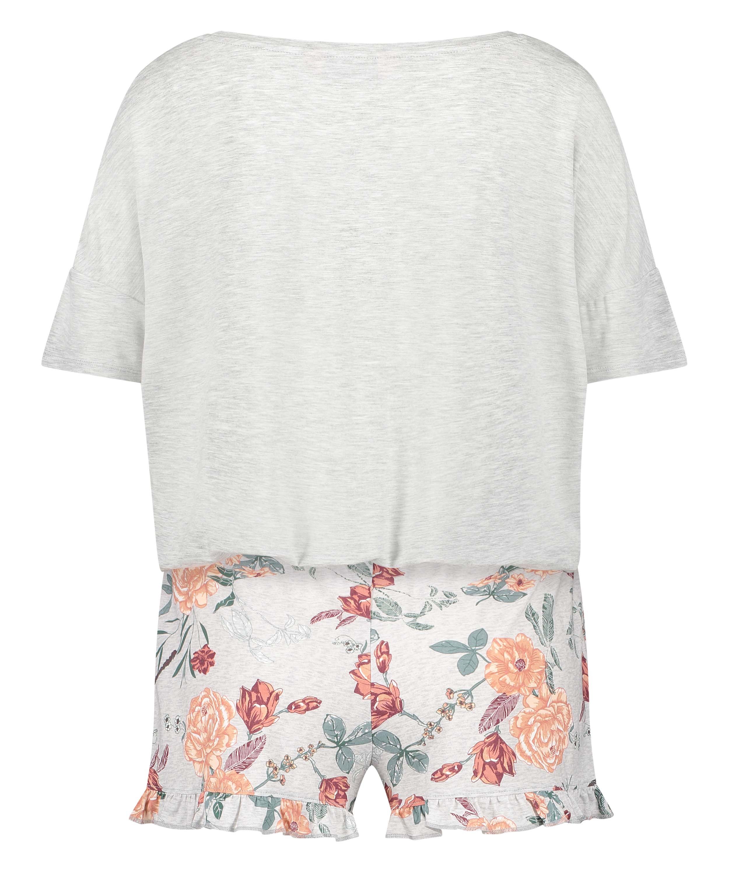 Zestaw piżamowy z szortami, Szary, main