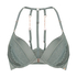 Usztywniony biustonosz push-up z fiszbinami Nicole, Zielony