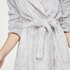 Fleece Bathrobe Short, Szary