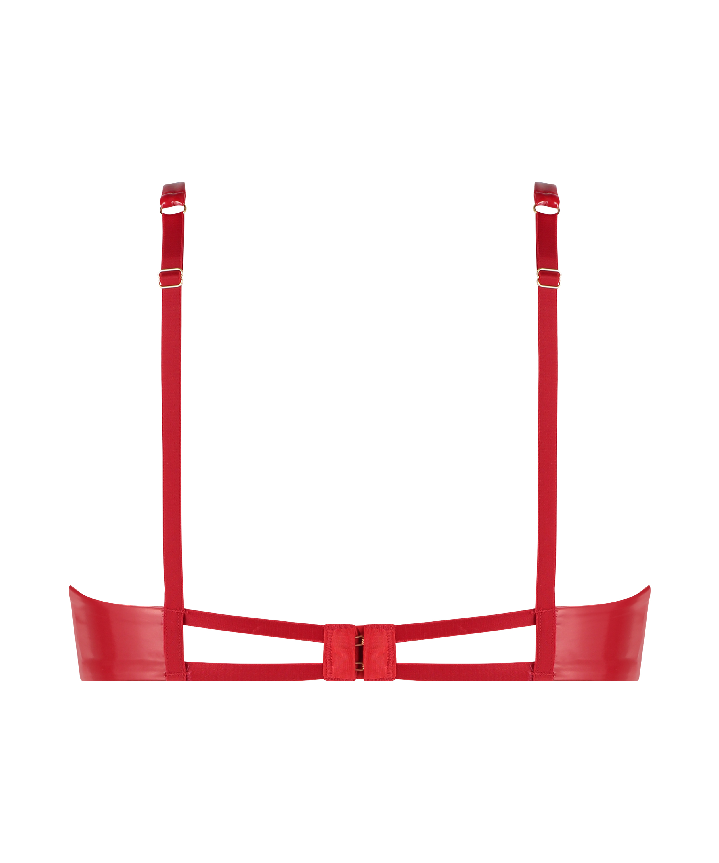 Nieusztywniany biustonosz z fiszbinami bez miseczek Wilde, Czerwony, main