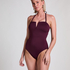 Neoprenowy strój kąpielowy Bandeau, Fioletowy