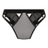 Majtki brazylijskie z wysokim wycięciem Zelda, Czarny