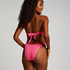 G&oacute;ra od bikini typu bandeau Crinkle, R&oacute;żowy