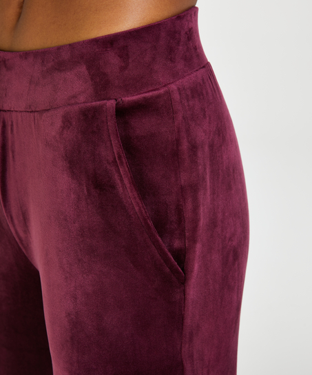 Tall Welurowe spodnie do piżamy, Fioletowy