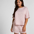 Zestaw Piżamowy Cotton Jersey Kr&oacute;tki, Fioletowy