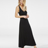 Long slip dress Modal lace, Czarny
