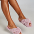 Fake Fur Sliders, Fioletowy