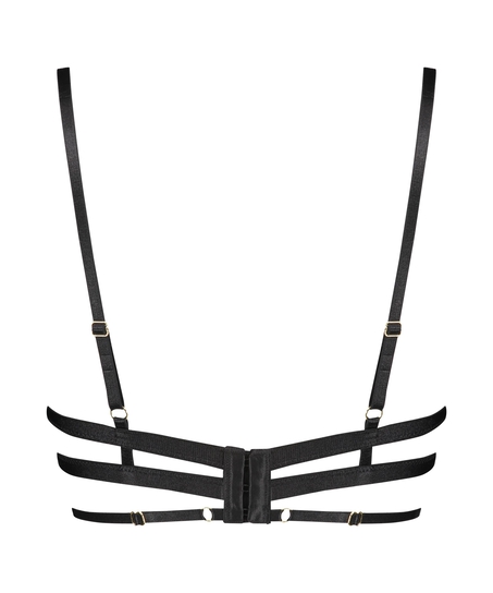 Nieusztywniony biustonosz z fiszbinami Piper, Czarny