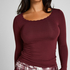 Dżersejowy top od piżamy z długimi rękawami, Fioletowy