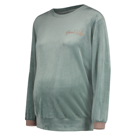 Aksamitny top ciążowy, Zielony