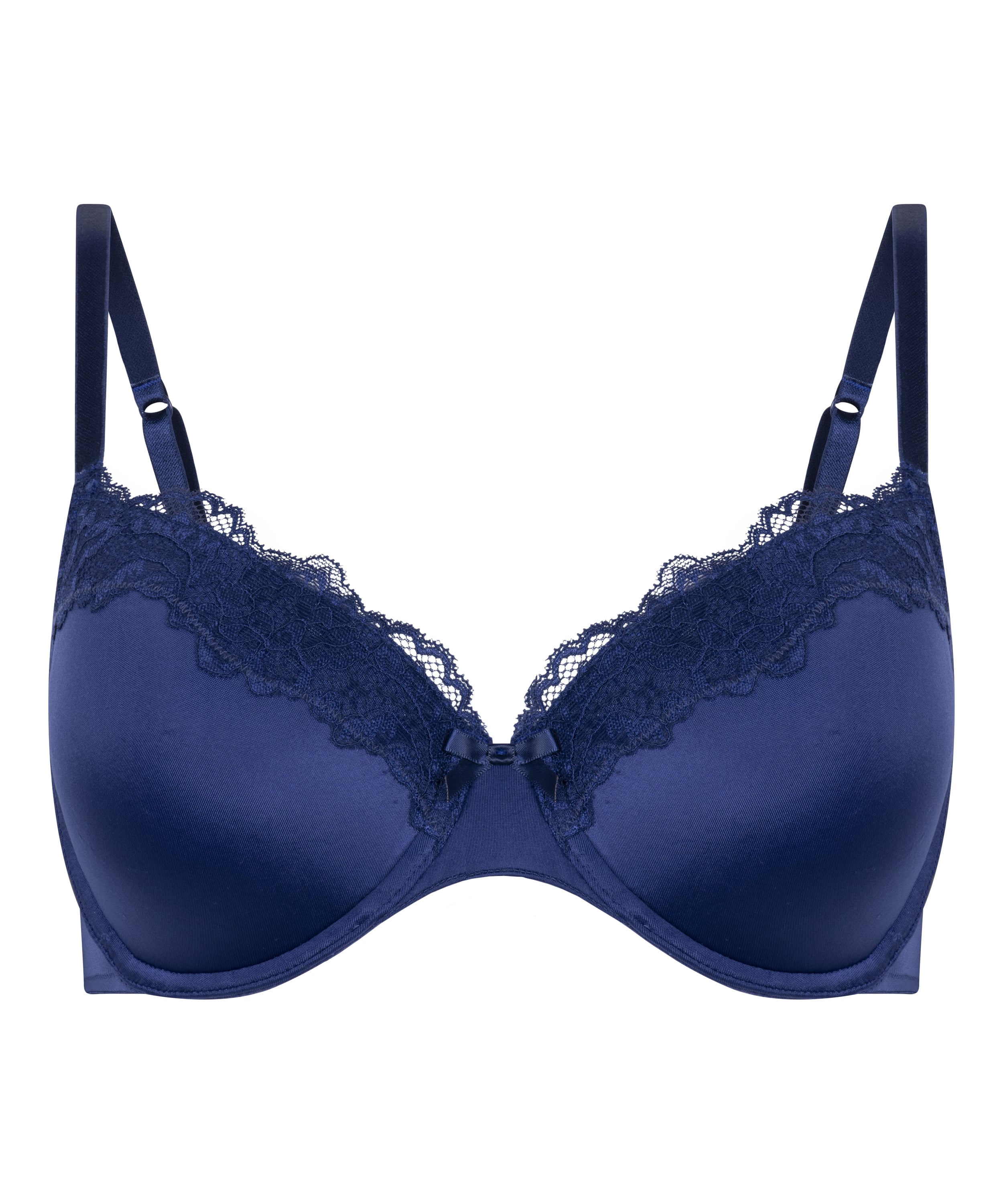 Biustonosz usztywniany z fiszbinami Lace & Shine, Niebieski, main