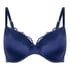 Biustonosz usztywniany z fiszbinami Lace & Shine, Niebieski