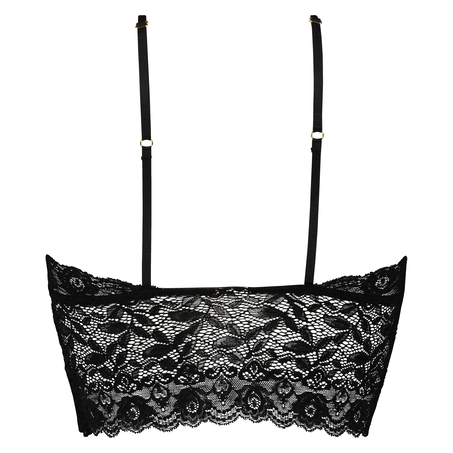 Bralette longline Fancy, Czarny