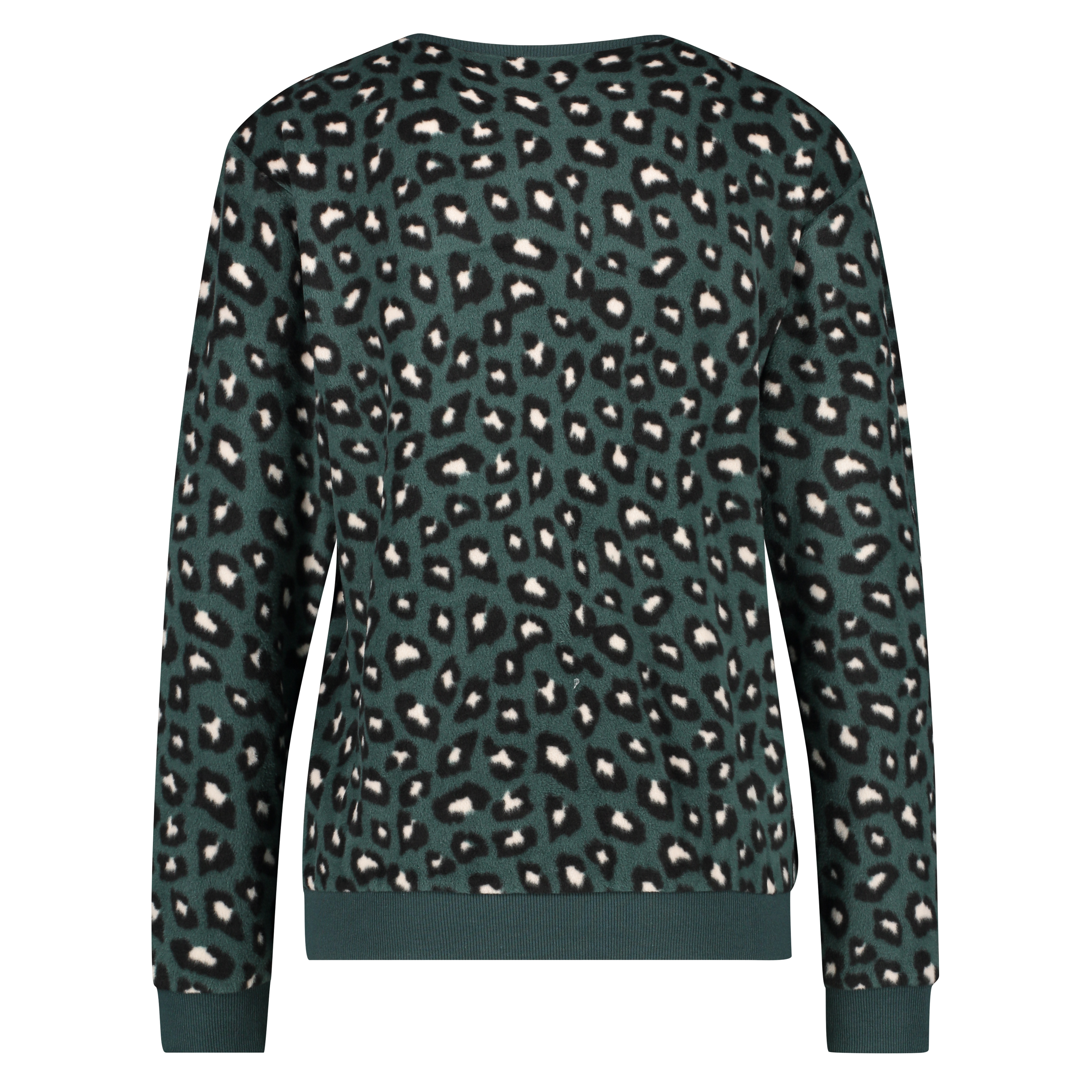Long-Sleeved Fleece Top, Zielony, main