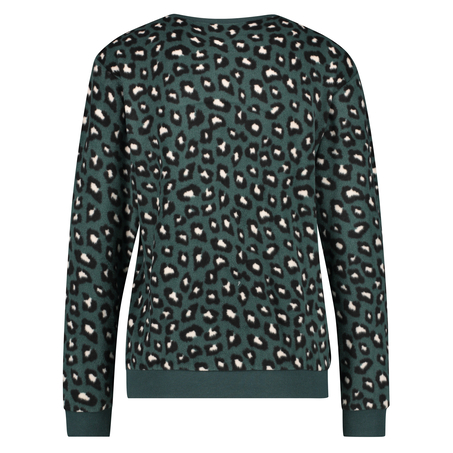 Long-Sleeved Fleece Top, Zielony