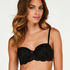 Mara padded strapless underwired bra, Czarny
