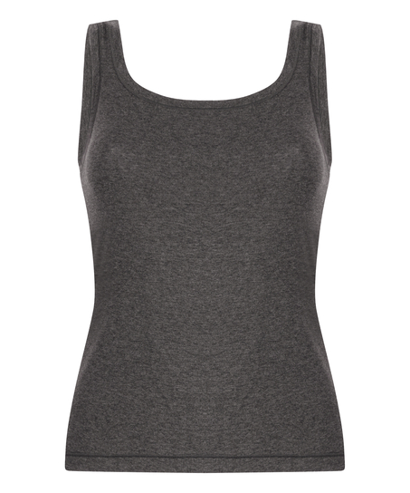 Singlet top z miękkiej bawełny, Szary