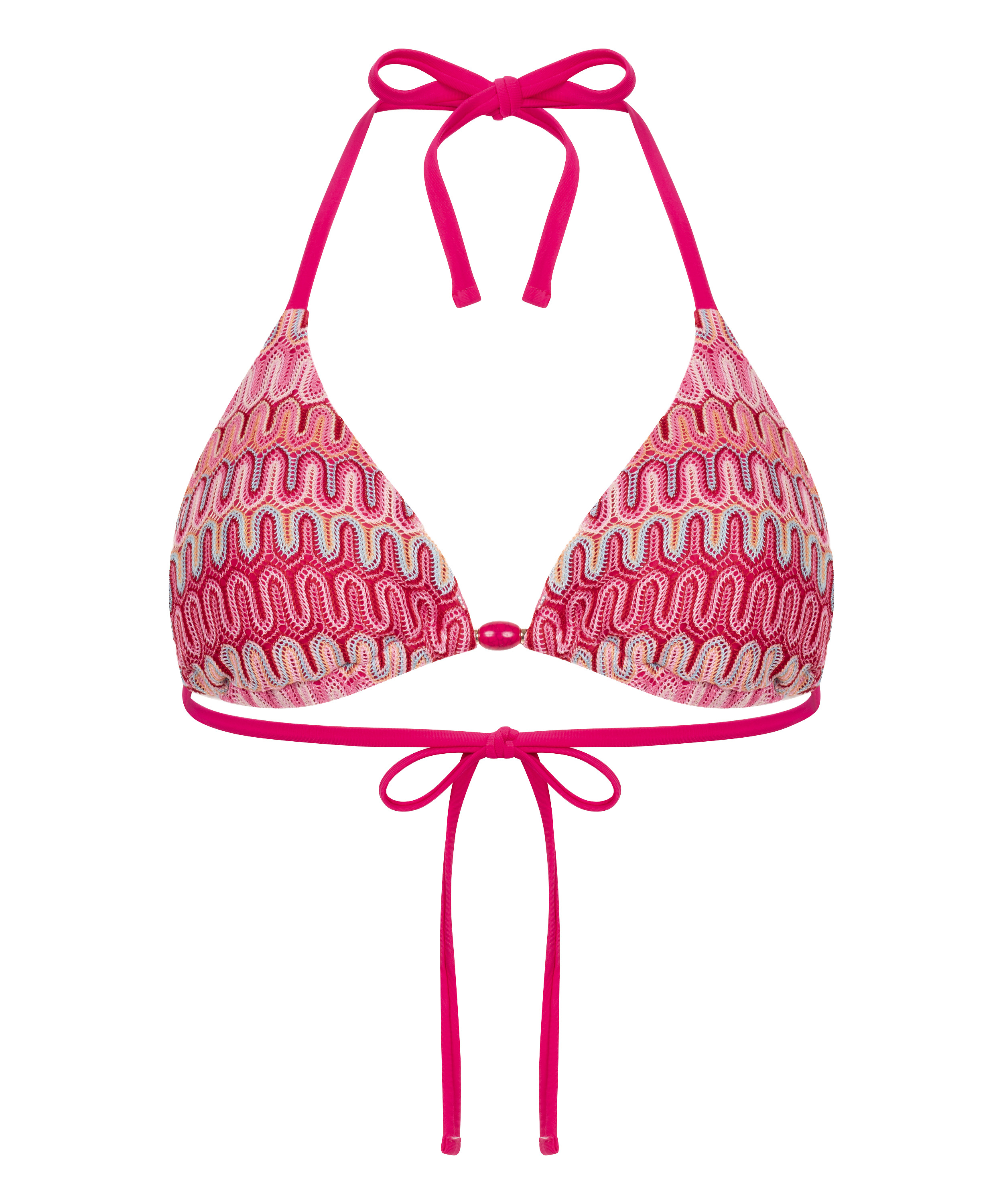 Tr&oacute;jkątny top od bikini Cali, R&oacute;żowy, main