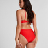 Midi Bikini Bottom Luxe, Czerwony