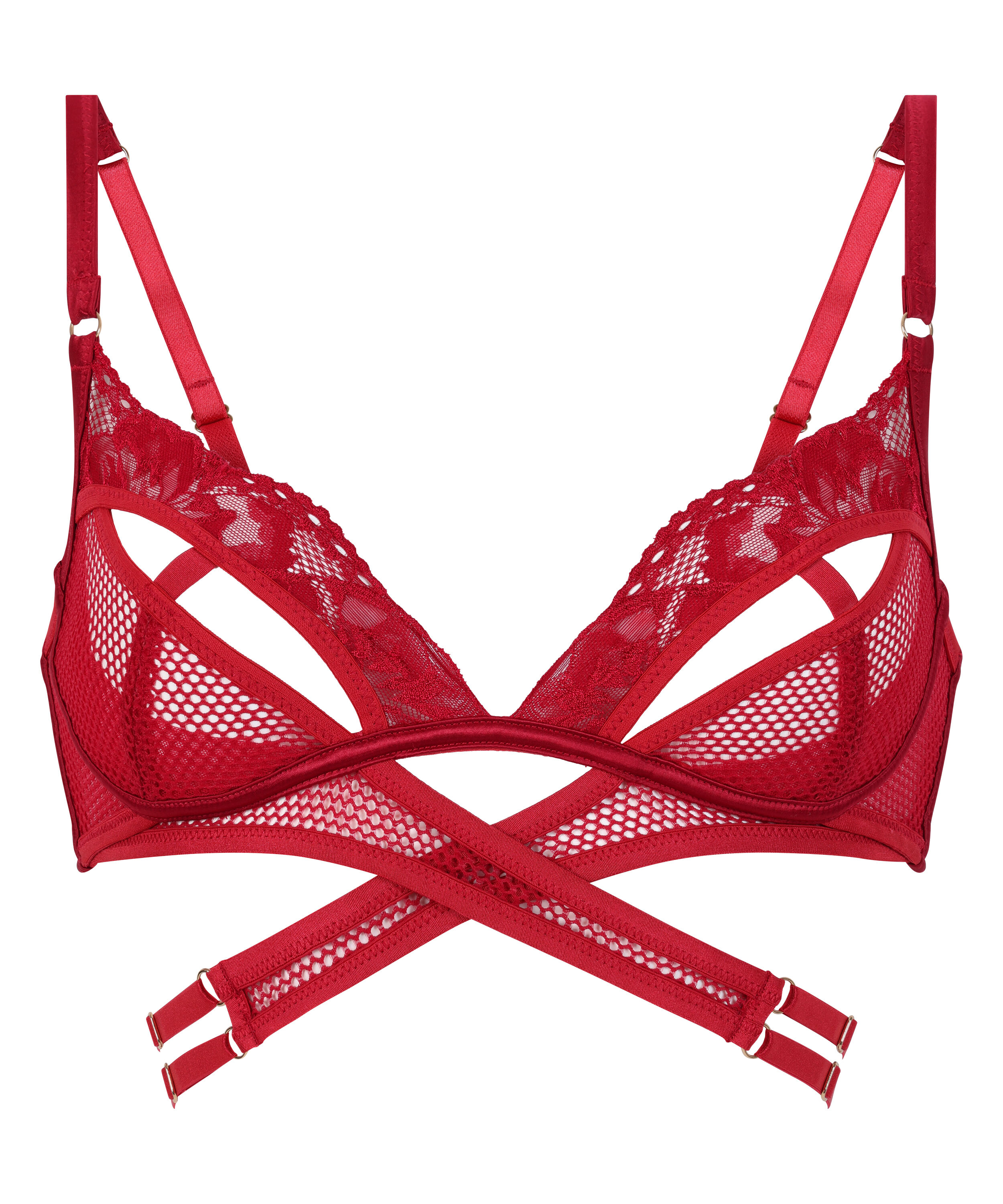 Biustonosz bralette Pleasure, Czerwony