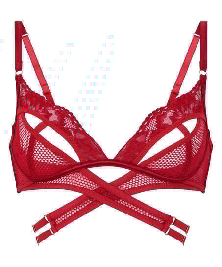 Biustonosz bralette Pleasure, Czerwony