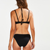 G&oacute;ra od bikini usztywniana, z fiszbinami, z falowanym brzegiem Glam, Czarny