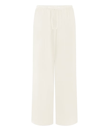 Spodnie Piżamowe Loose, Biały