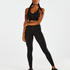 Legginsy sportowe z wysokim stanem HKMX Mojave, Czarny