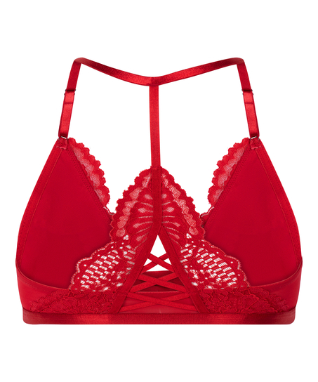 Tr&oacute;jkątny biustonosz bralette Whitney, Czerwony