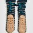 Lace-Up Slipper Socks, Niebieski