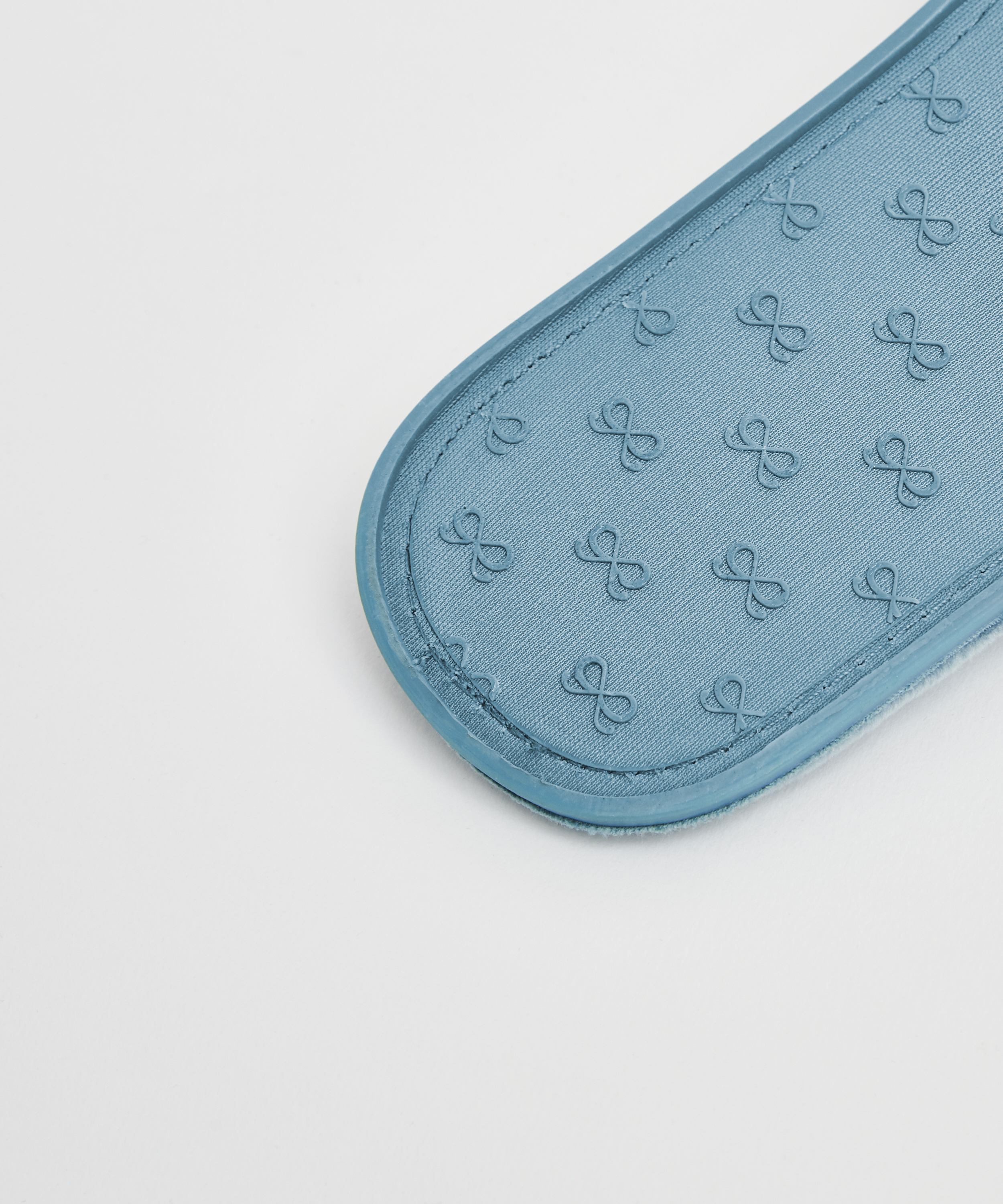 Welurowe klapki, Niebieski, main