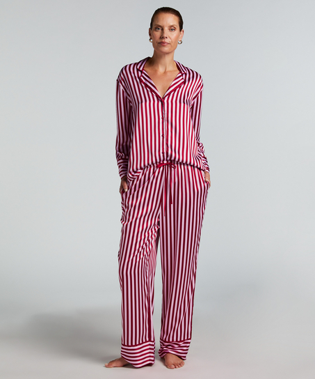 Spodnie z satyny, R&oacute;żowy