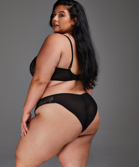 Nieusztywniony biustonosz z fiszbinami Helena, Czarny