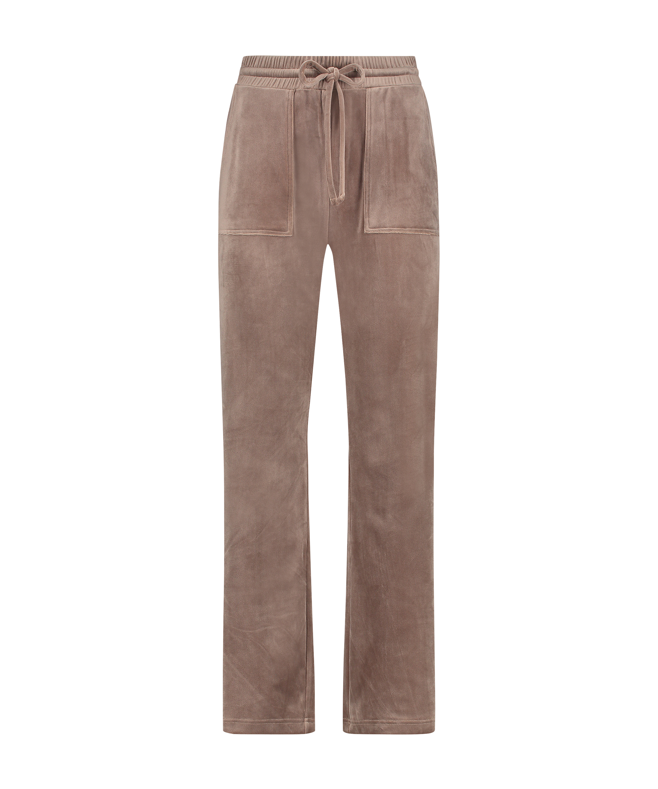 Joggery welurowe, Brązowy, main