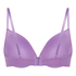 ﻿Biustonosz usztywniany z fiszbinami Plunge, Fioletowy